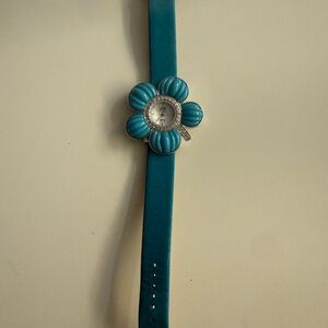 Susanne Summers turquoise Flower-Design Women's Watch